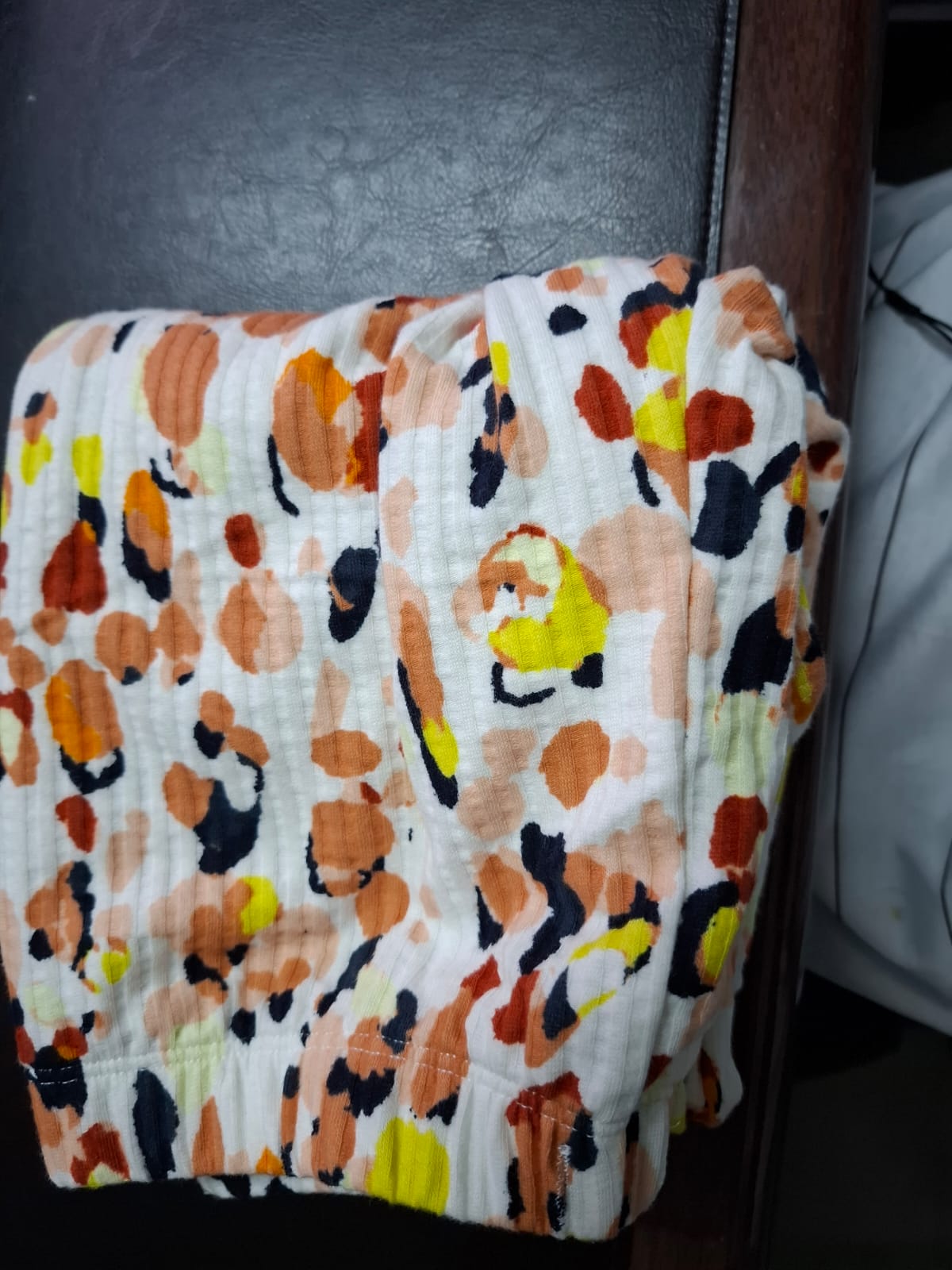 Orange Yellow black Leapord Pant Set