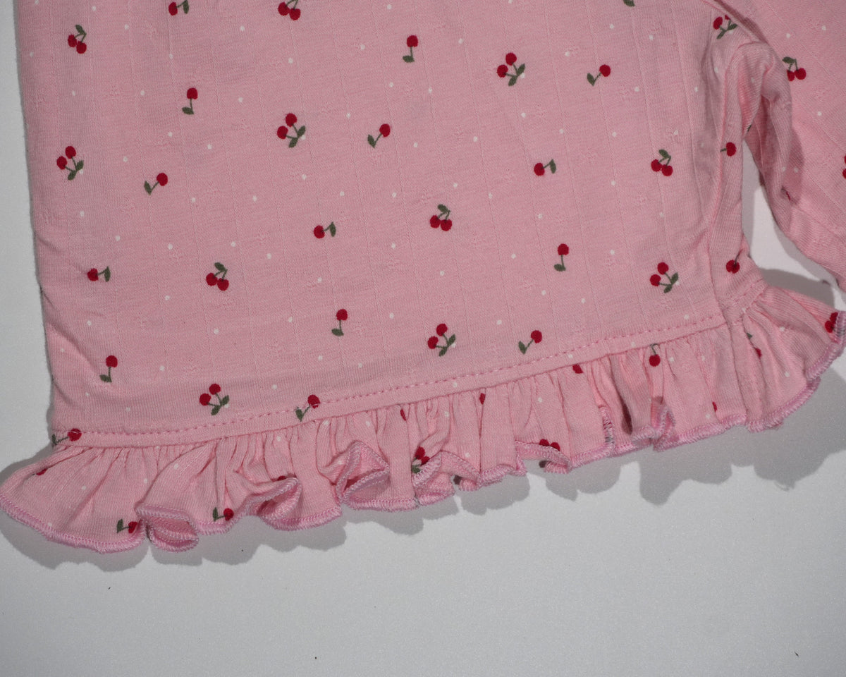 Cherry Ruffle Sleeve