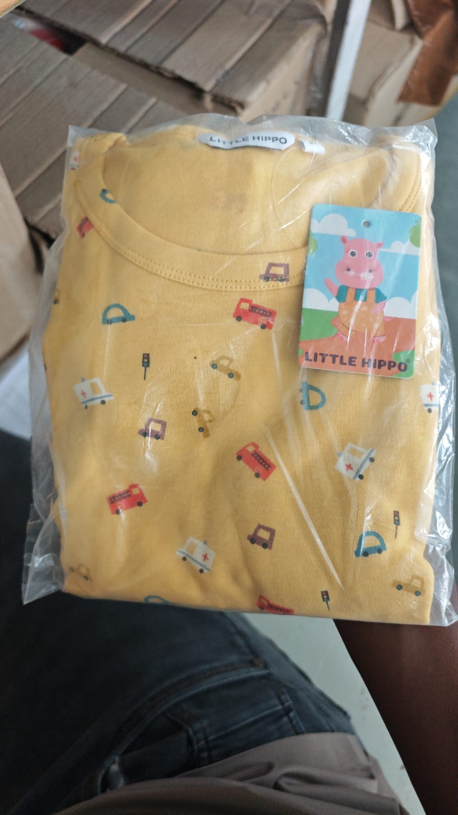 Yellow Vehicles Shorts Set