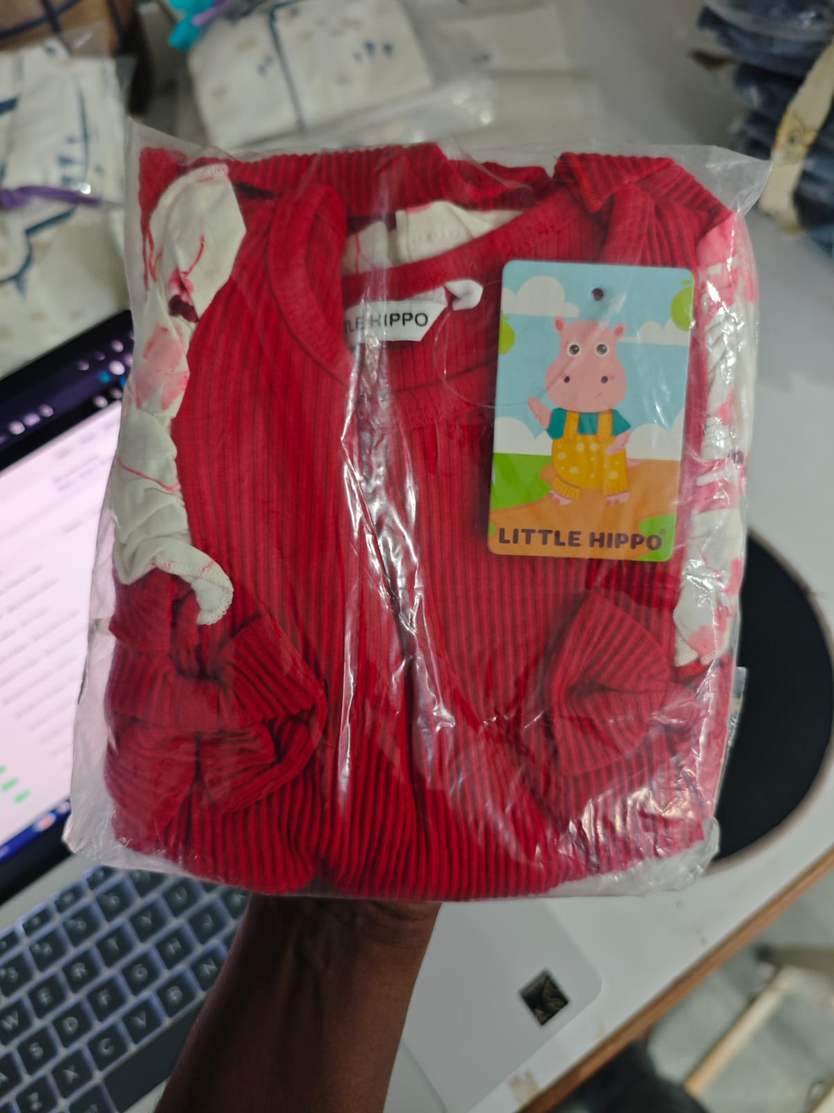 Red Flower Frock Baby