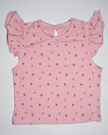 Cherry Ruffle Sleeve