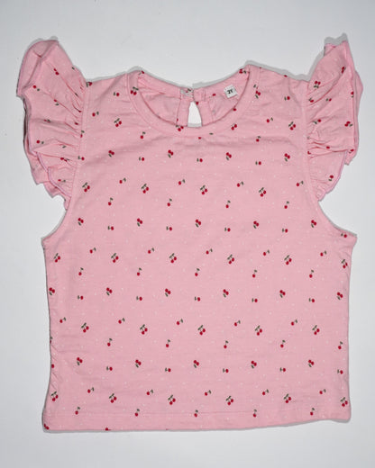Cherry Ruffle Sleeve