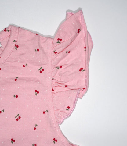 Cherry Ruffle Sleeve