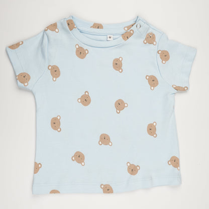 Blue Teddy Shorts Set