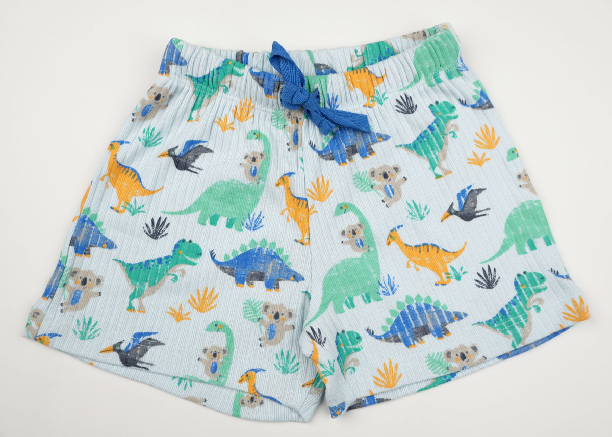 Dino Lt. Blue Shorts Set