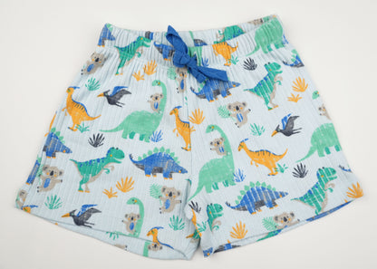 Dino Lt. Blue Shorts Set