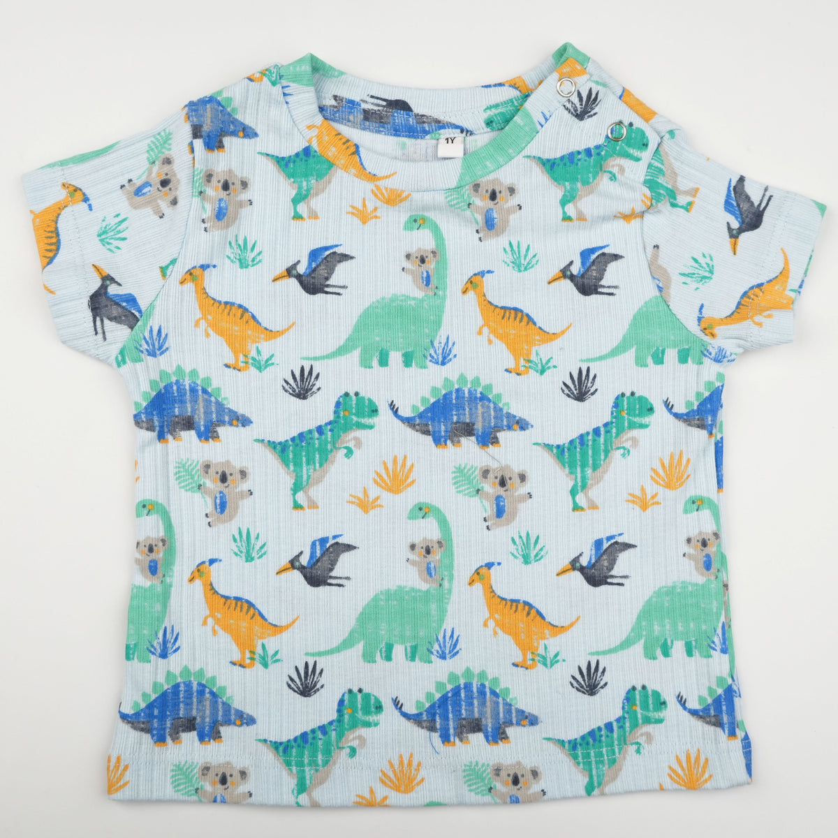 Dino Lt. Blue Shorts Set