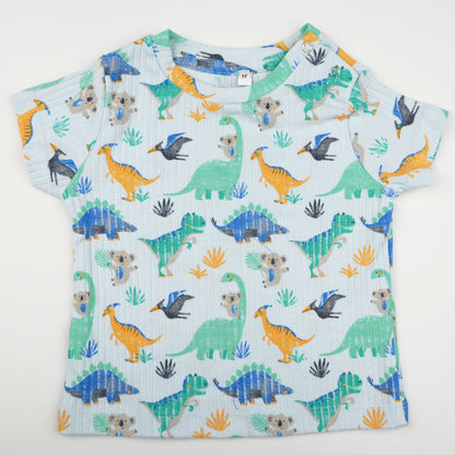 Dino Lt. Blue Shorts Set