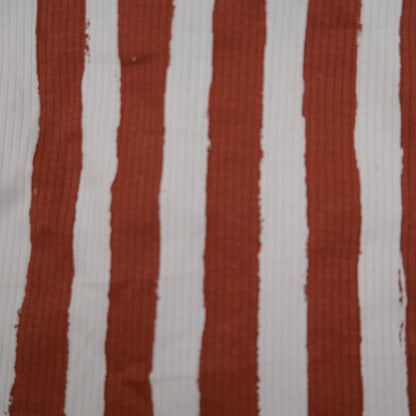 Brown Striped Shorts Set
