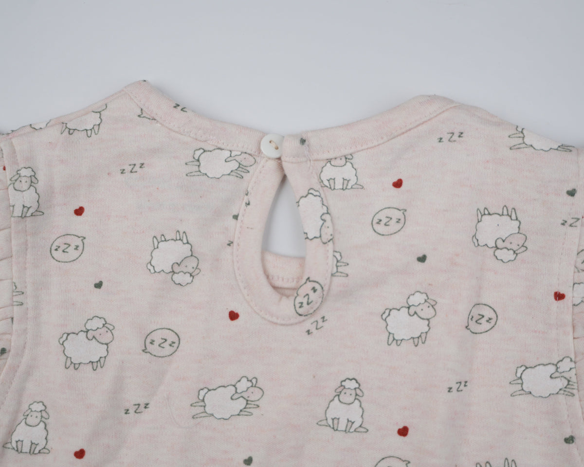 Pink Sheep Shorts Set