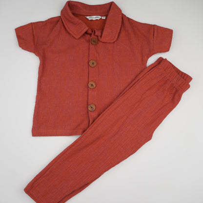 Brick Red Pant Set