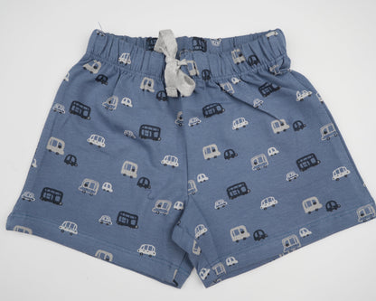 Navy Bus shorts set