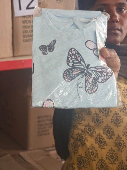 Butterfly blue marl
