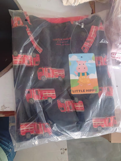 Fire Truck Shorts Set