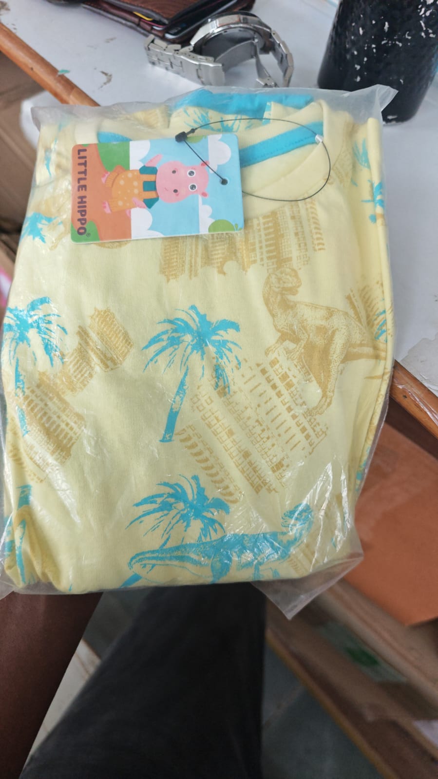 Yellow Coconut Tree Shorts Set