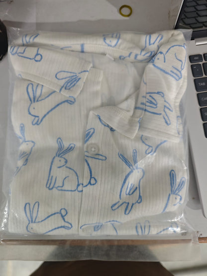 Blue Rabbit Collar Set